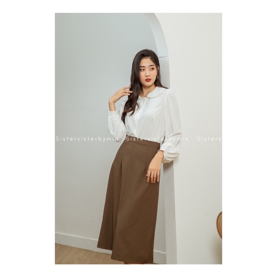 SISTERSISTER - Áo sơ mi cổ sen lụa SAM