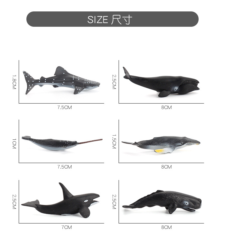 Mô Hình Cá Heo Cá Voi Cá Mập Đồ Chơi Bằng Nhựa Cho Bé