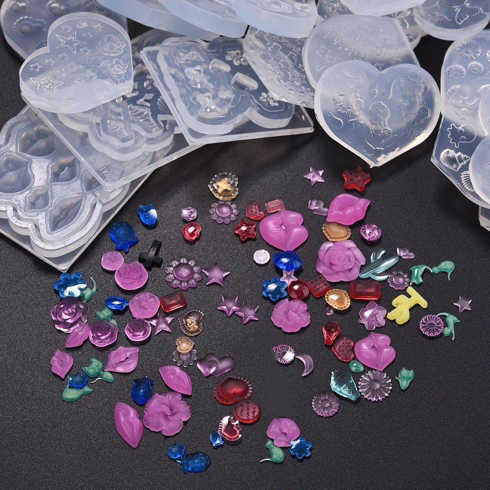 CLEOES Khuôn Silicone Chạm Khắc Trang Trí Móng Hình Hoa Hoạt Hình