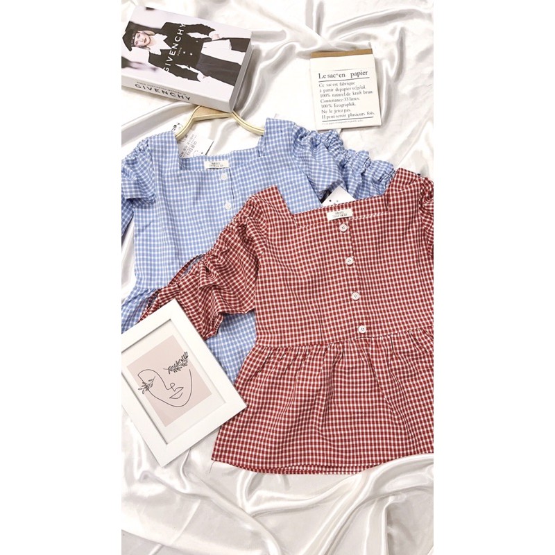 ÁO SƠ MI KẺ PELUM CỔ VUÔNG | BigBuy360 - bigbuy360.vn