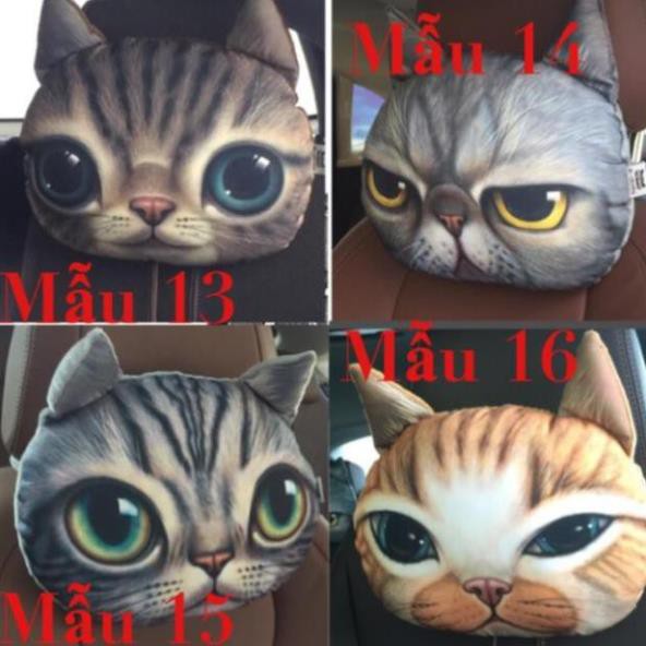 32 mẫu gối tựa đầu 3d Xdolls chính hãng hình thú chó mèo hổ báo thỏ gấu loại to xe hơi ô tô (hình thật)