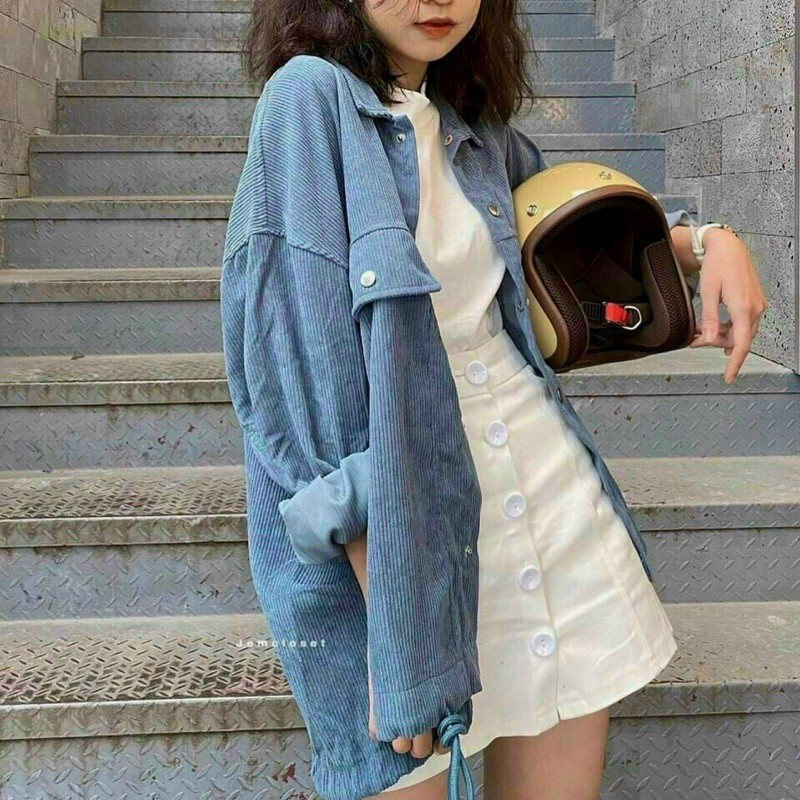 [Mã FASHIONTT20 giảm 20% TỐI ĐA 30K đơn 120K] Áo khoác kaki kiểu sơ mi, áo khoác nhẹ nam nữ vải nhung cao cấp | BigBuy360 - bigbuy360.vn