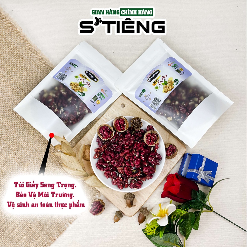 500Gr Nhân Hạt Óc Chó Đỏ Nhập Khẩu Mỹ STIENG Tách Sạch Vỏ
