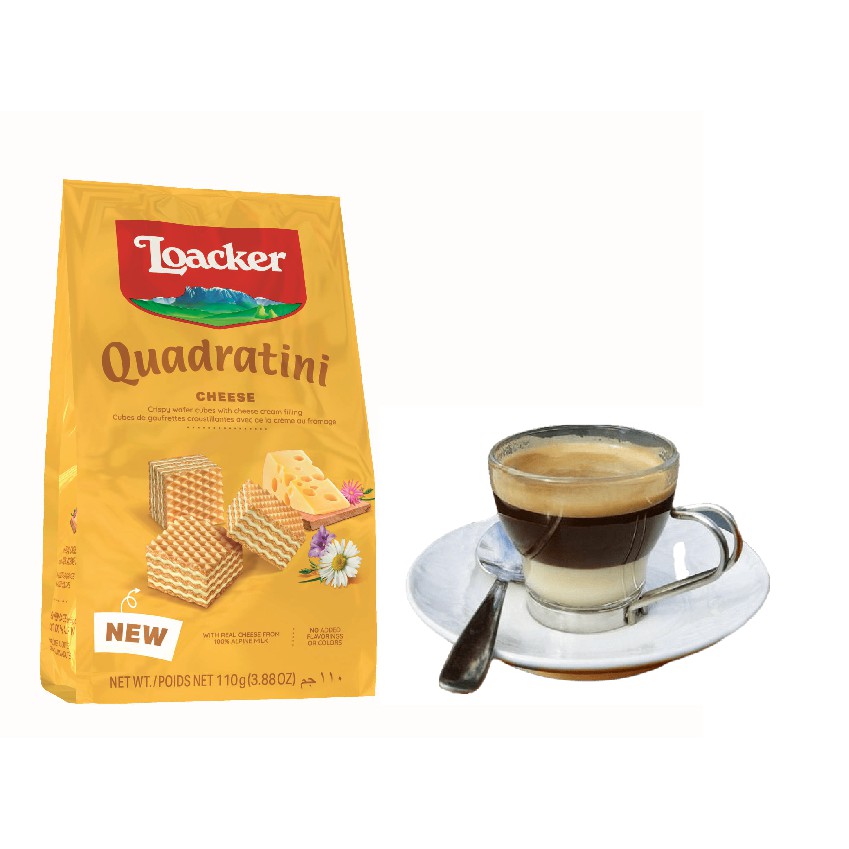 Bánh xốp Loacker Quadratini Cheese 110g