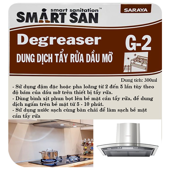 Hóa Chất-Bình xịt tẩy rửa dầu mỡ thiết bị nấu nướng, hệ thống hút khói Degreaser 300ml