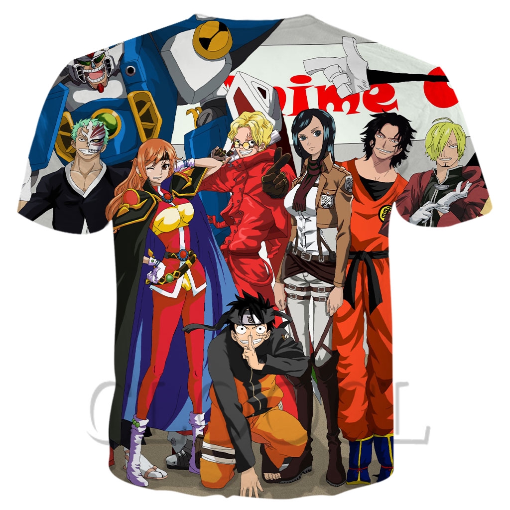 CLOOCL Fashion Japanese Anime One Piece Luffy Men T Shirt 3D Printed Casual T-shirts