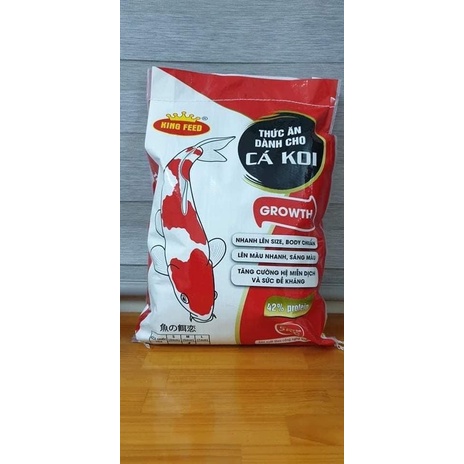 Cám Cá Koi KingFeed 7li siêu phẩm Growth B- Độ đạm 42% - Bao 5kg - size L - kích cỡ hạt 7Li