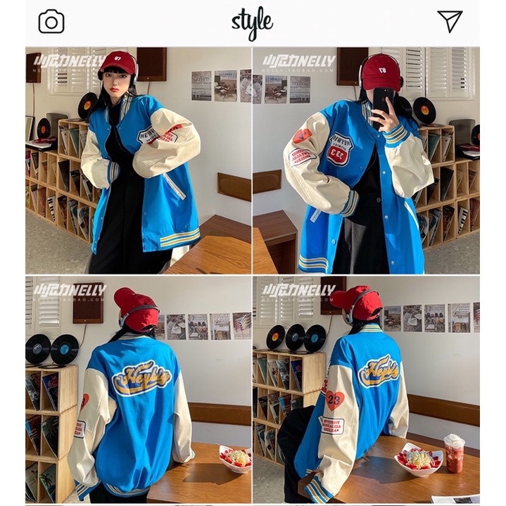 Áo khoác nelly sale tay da (có sẵn)opti 33