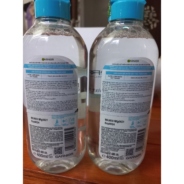 Nước Tẩy Trang Garnier Da Dầu &amp; Mụn (nắp xanh) - 400ml