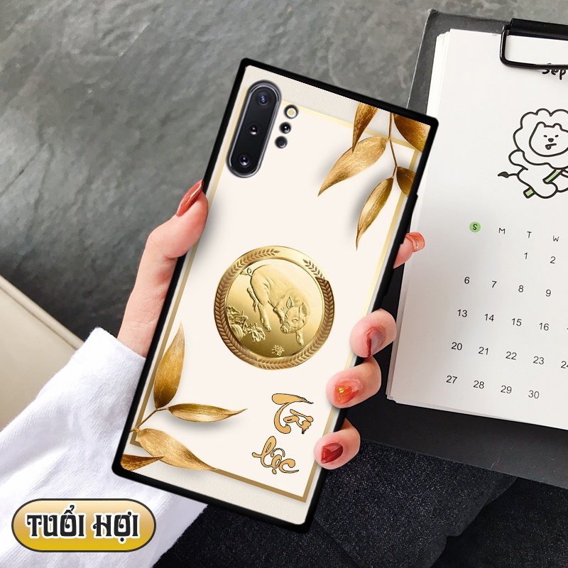 Ốp lưng kính 3D 12 con giáp - Samsung galaxy Note 10 Plus