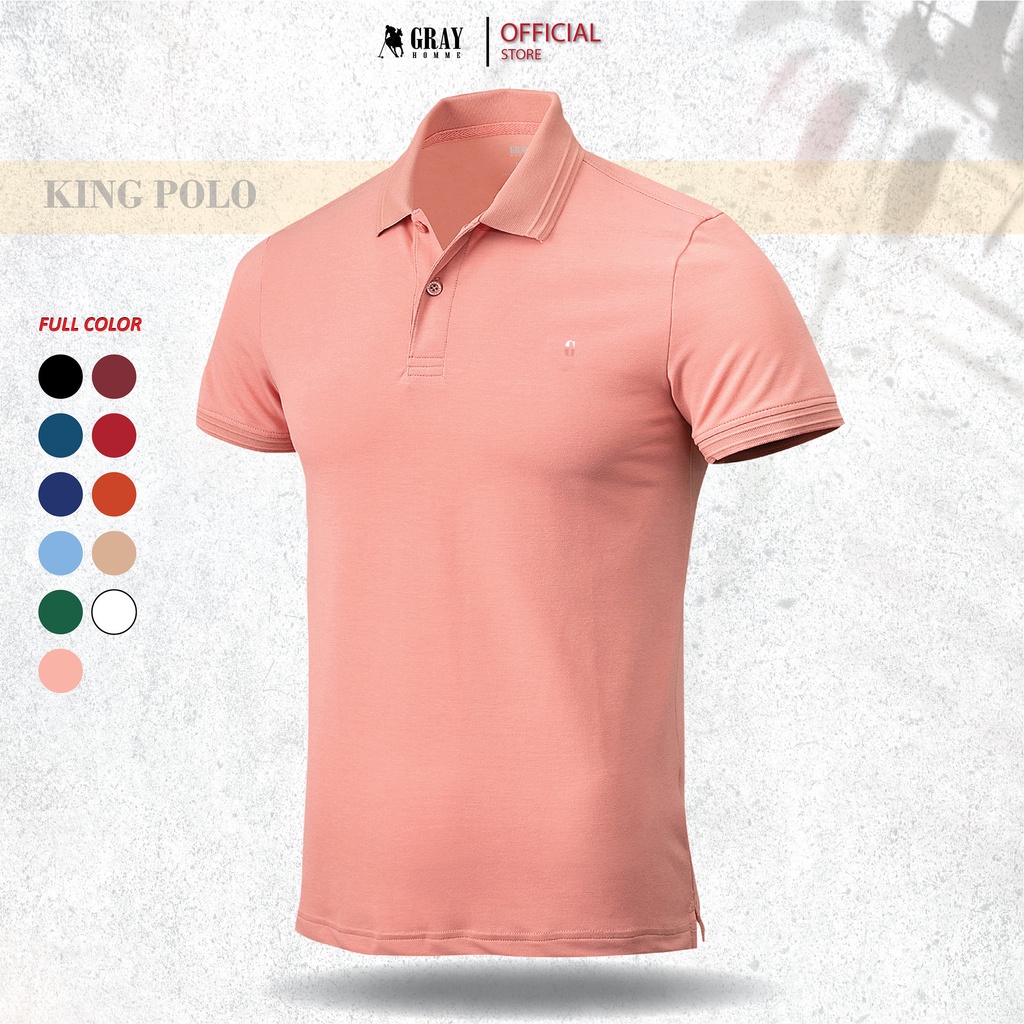 Áo polo nam GRAYHOMME Trơn cổ bẻ tay ngắn kiểu dáng basic chất vải Cotton cao cấp - TPG100 | BigBuy360 - bigbuy360.vn