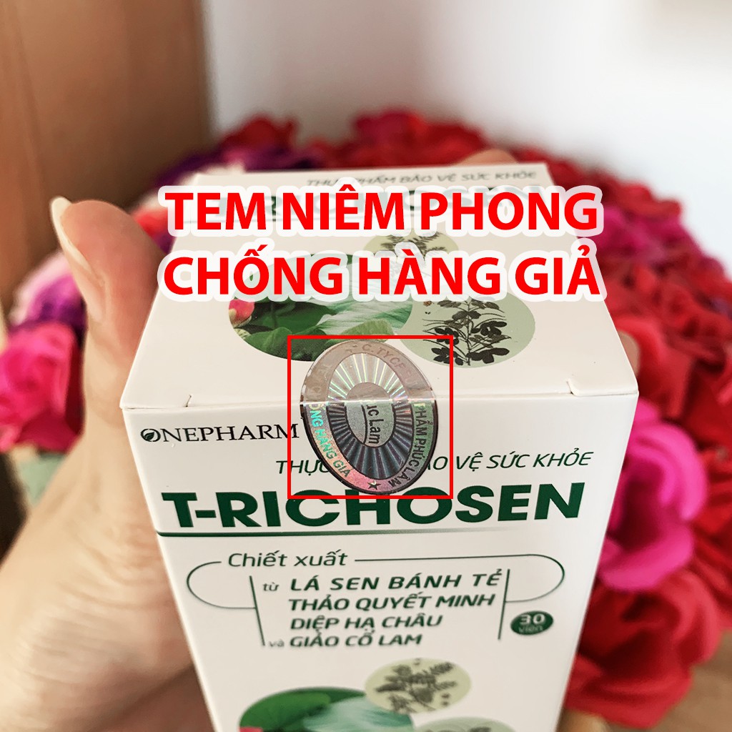 [TẶNG 01 HỘP] Combo 08 hộp T-RICHOSEN từ Lá Sen, Thảo Quyết Minh, Diệp Hạ Châu, Giảo Cổ Lam giảm mỡ máu