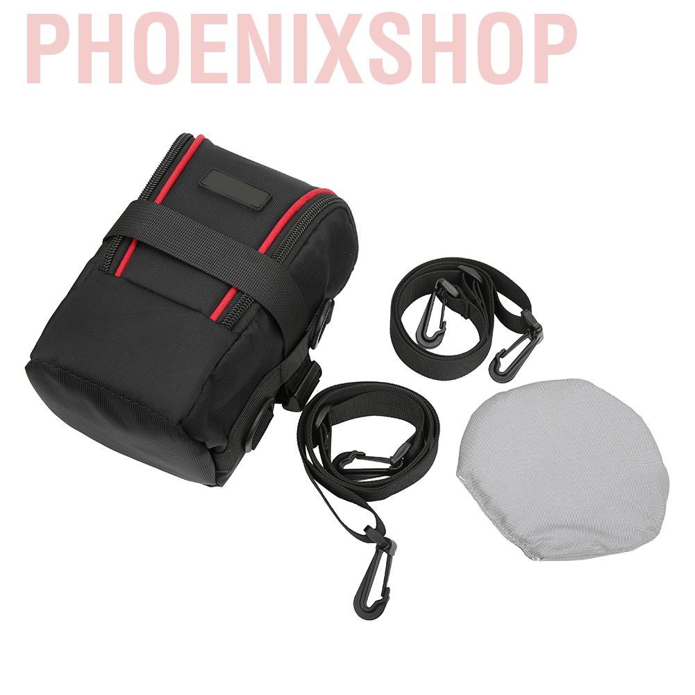 Phoenixshop Camera lens case  waterproof DSLR camera bag in black nylon for Canon/Nikon