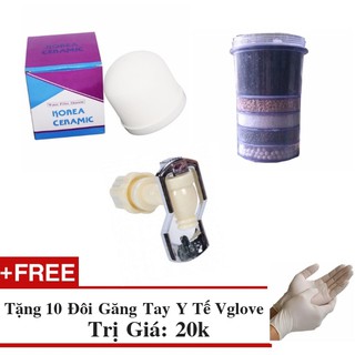 Combo Lõi Lọc 5 Tầng, Nấm Sứ Và Vòi Cho Bình Lọc Nước - Quà Tặng Kèm
