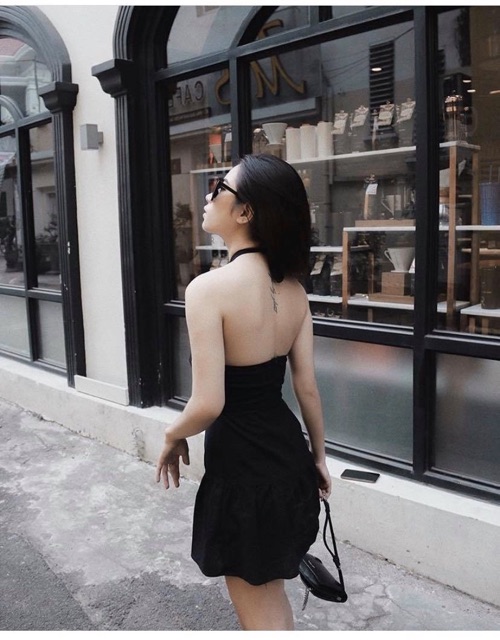 Đầm Xinh WENI DRESS hai dây hở lưng chất vải dày dặn from tôn dáng cúp ngực mặc được 2 kiểu sau lưng bo chun co giãn | BigBuy360 - bigbuy360.vn