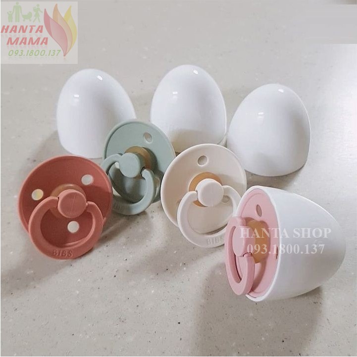 [Free Ship ] Ti giả Bibs nhập khẩu Đan Mạch tặng nắp trứng và hộp đựng ti giả siêu cute (cam kết hàng chính hãng)