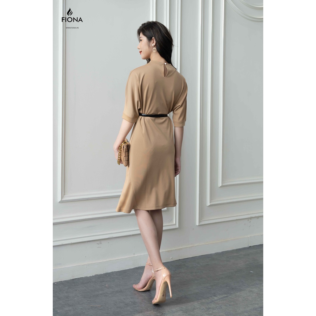 Đầm Cotton Nữ FIONA, Đầm Đuôi Cá Thiết Kế Kèm Đai Eo Mã F420862