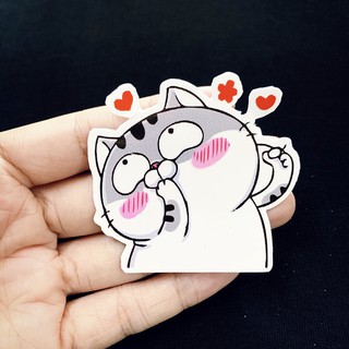 Sticker dán chống nước MÈO AMI BỤNG BỰ