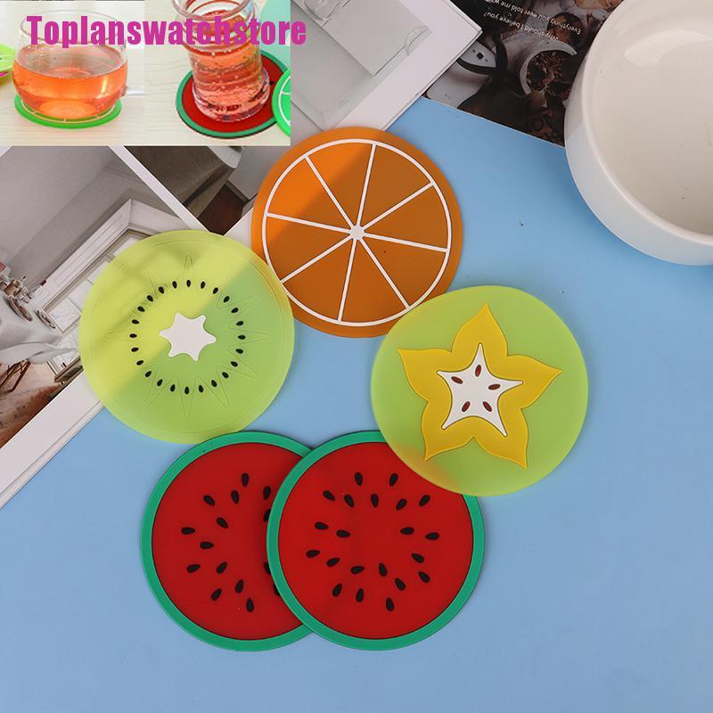[Toplan] Đế Lót Ly Bằng Silicone Cách Nhiệt Chống Trượt Hình Trái Cây Hiện Đại