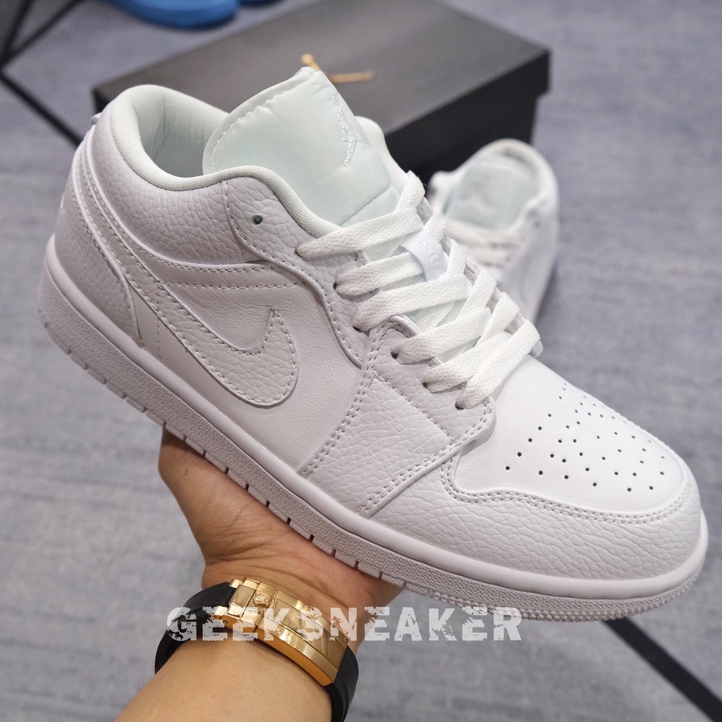 [Geeksneaker] Giày Thể Thao | Sneaker cổ thấp - Jordan 1 Low All WHITE