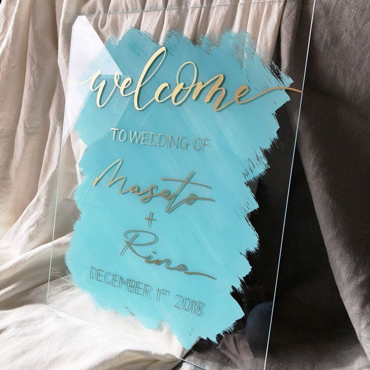 Bảng Cổng Cưới,Bảng Welcome Mica Trang Trí Đám Cưới Nhiều Màu Sắc| Thao Wedding Guestbook