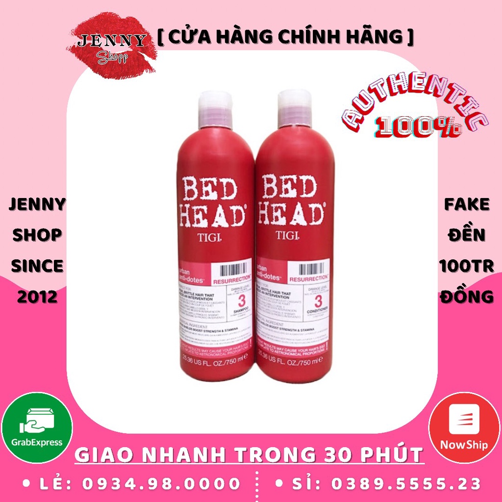 Bộ Dầu Gội Xả Tigi Bed Head 750ml