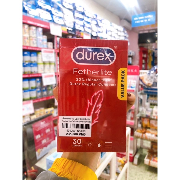 Bao cao su Love sex Durex Fetherlite 30 condoms