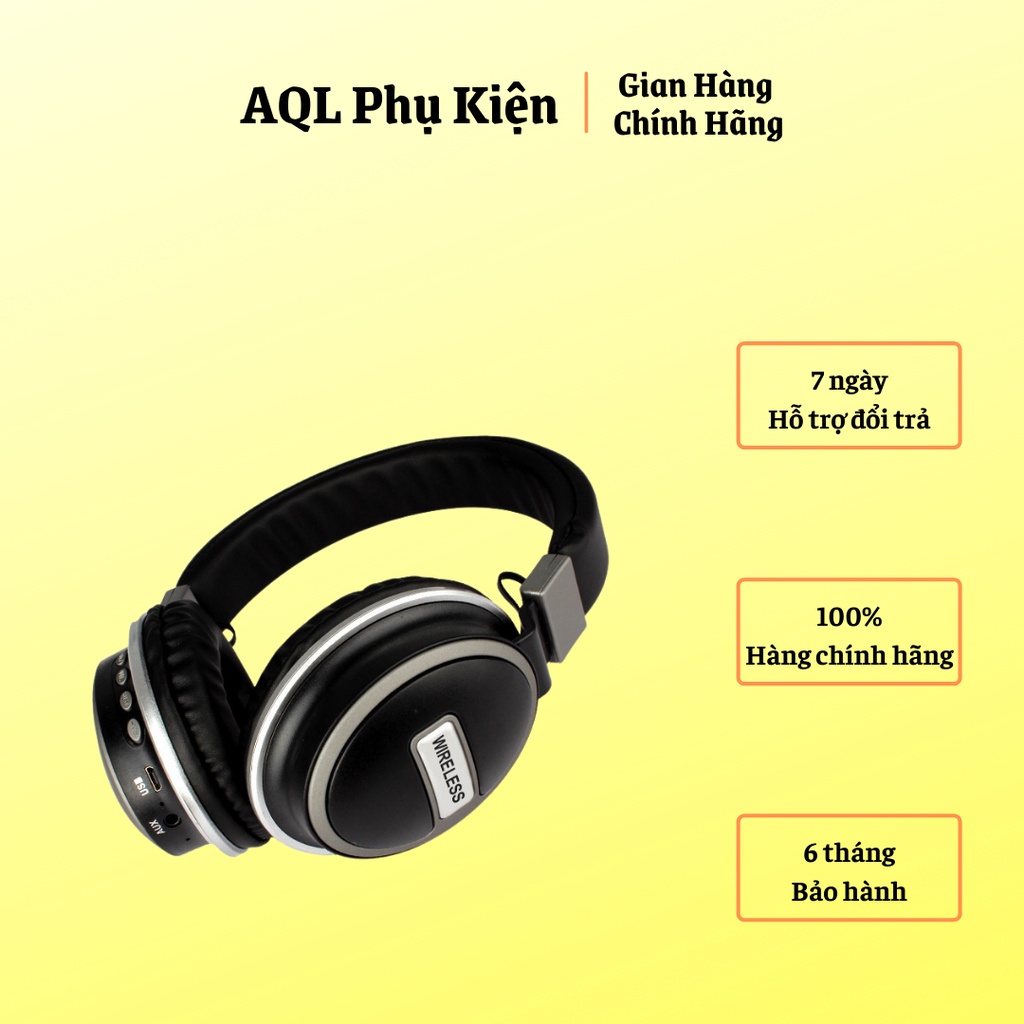 Tai Nghe Chụp Tai Bluetooth Có Mic Không Dây 560BT - Headphone Gaming Cho Điện Thoại Máy Tính Laptop