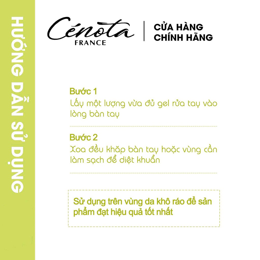 Gel rửa tay khô Cenota, Gel rửa tay khô làm sạch vi khuẩn, bảo vệ da tay - 320ml Lici | BigBuy360 - bigbuy360.vn