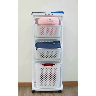 Kệ để đồ đa năng 3 tầng tiện dụng nhựa Việt nhật kèm bánh xe dễ dàng di chuyển