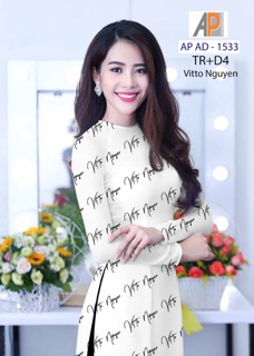 Vải áo dài in chữ