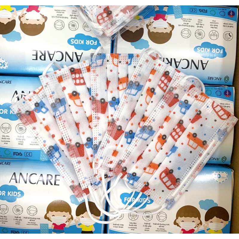 Khâu Trang Y Tế 4 Lớp Kháng Khuẩn Trẻ Em Hộp 50 Cái | BigBuy360 - bigbuy360.vn