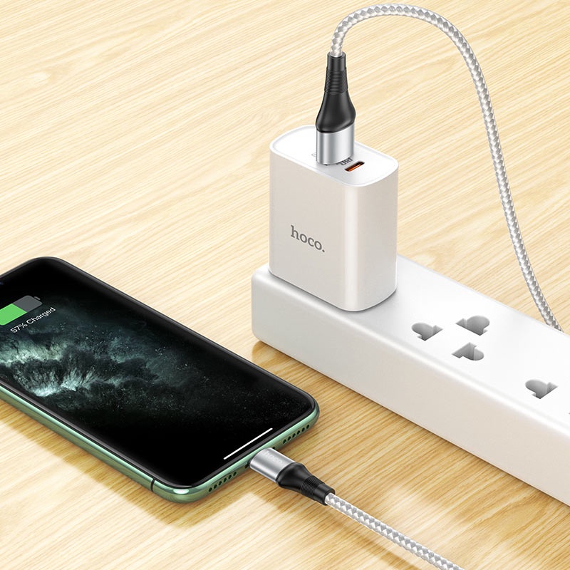⚡Mẫu Mới⚡ Cáp Sạc Nhanh + Chống Đứt GãyDây Dài 1M 2M Hoco X50 X37 3A 18W Type C Micro IP điện thoại máy tính bảng