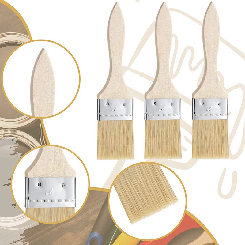 Bộ 120 Cọ Vẽ Tranh Bằng Gỗ 2 Inch Chuyên Dụng