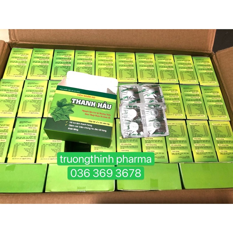 Viên ngậm ho giảm đau rát họng, làm thanh họng THANH HẦU