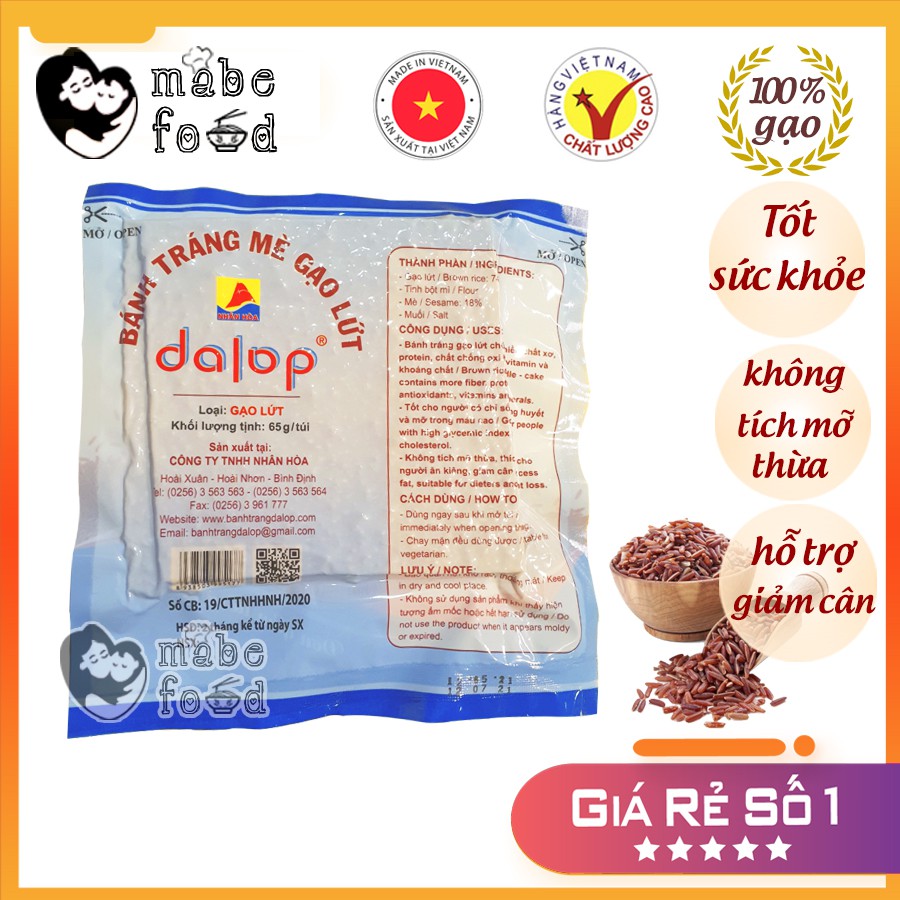 Bánh tráng mè gạo lứt nướng  💥 FREESHIP 💥 Nướng sẵn, hỗ trợ giảm cân - Mabe Food | BigBuy360 - bigbuy360.vn