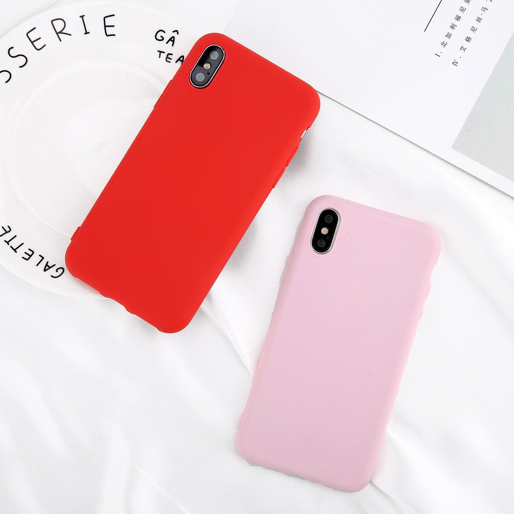 Ốp Lưng Cao Su Mềm Chống Sốc Màu Nhám Cho Iphone X Xr Xs Max | BigBuy360 - bigbuy360.vn