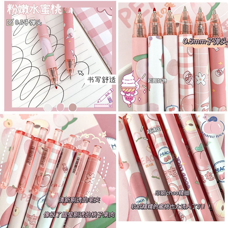 Bút Bi Mực Đen Ngòi 0.5mm Họa Tiết Hoạt Hình Dễ Thương Cho Học Sinh