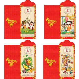 Set 100 bao lì xì Tết 2021 cao cấp FREESHIP bao lì xì Nguyên Đán MẪU 6