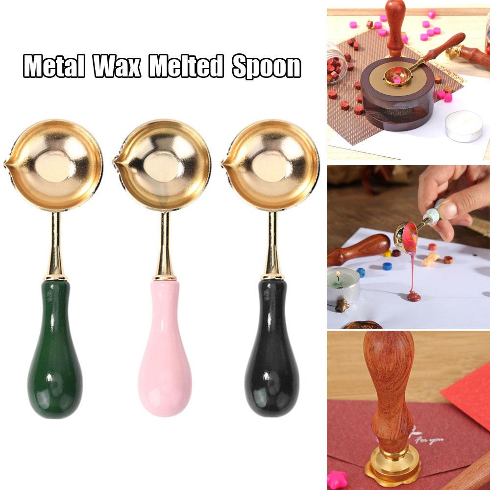 Muỗng Nung Sáp Niêm Phong Thiệp Cưới Phong Cách Vintage