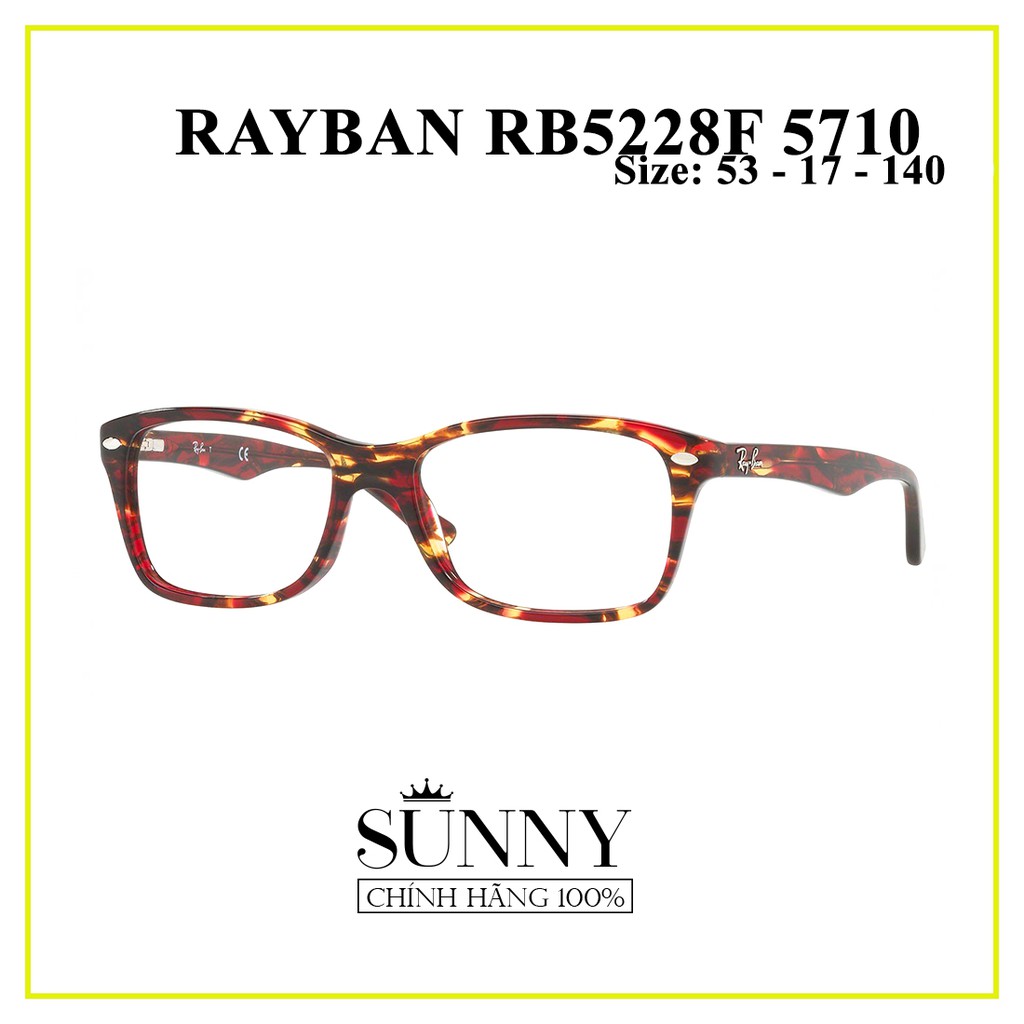 Gọng kính chính hãng Rayban RB5228F-5710 kèm tem thẻ bảo hành chính hãng, bảo hành toàn quốc