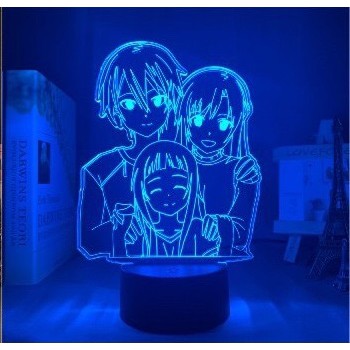Anime Led Light Sword Art Online cho Trang trí phòng ngủ Đèn ngủ SAO Kirigaya Kazuto Đèn bàn Yuuki Asuna Quà tặng