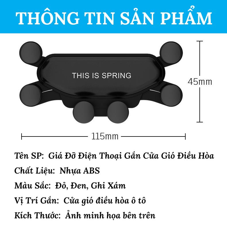 Giá Đỡ Điện Thoại Trên Ô Tô Version 2 – Loại 6 Chân