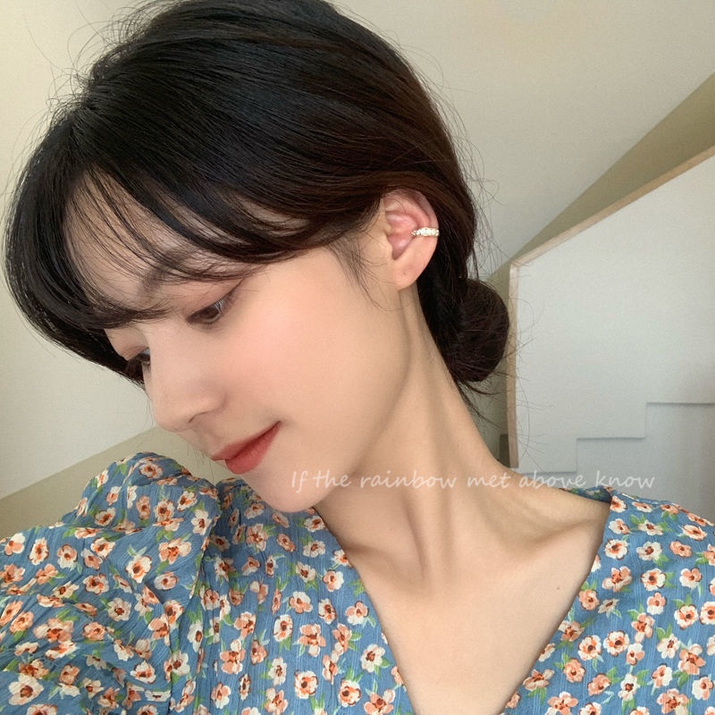 Khuyên Kẹp Tai Dạng Kẹp Không Xỏ Lỗ Phong Cách Pháp Đơn Giản Cá Tính Cho Nữ