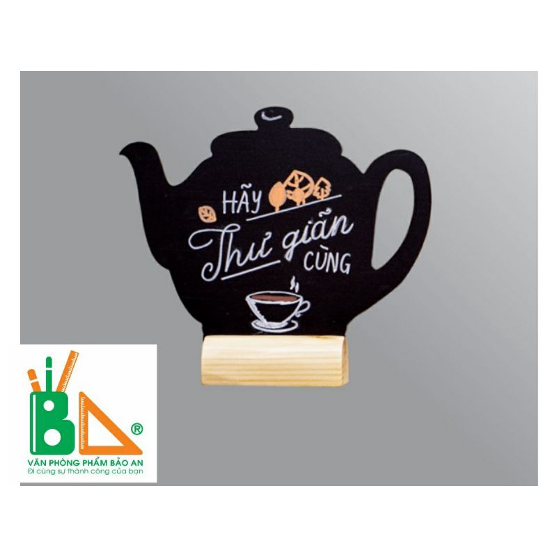 BẢNG GỖ ĐỂ BÀN Hình ấm trà siêu xinh TEAPOT