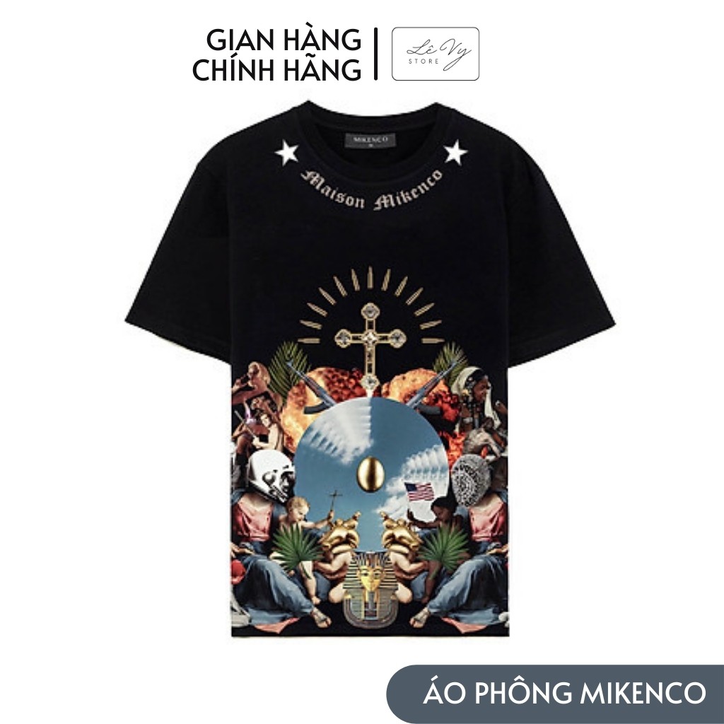 Áo Phông Unisex MIKENCO Chữ Thập Màu, Áo Ngắn Tay Cổ Tròn Chất 100% Cotton Dáng Unisex phù hợp cả Nam và Nữ | BigBuy360 - bigbuy360.vn