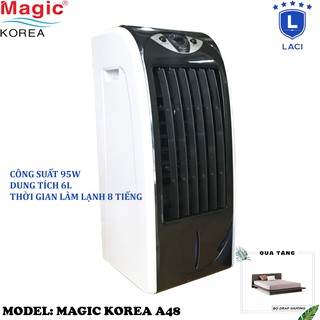 Quạt hơi nước làm lạnh không khí magic korea a48 | công suất 95w | dung tích 6l | tặng bộ drap giường
