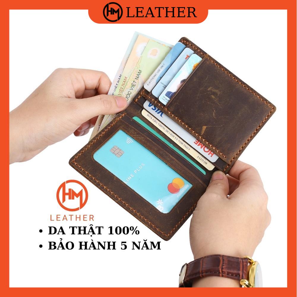 Ví da bò sáp - Cam kết da bò thật 100% - Hàng chính hãng Himashop Leather - BD03