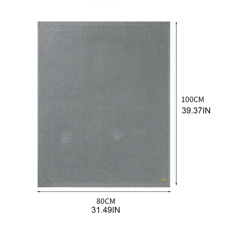 Chăn Cotton Dệt Kim Mềm Mại Thoáng Khí Kích Thước 80x100cm Cho Bé