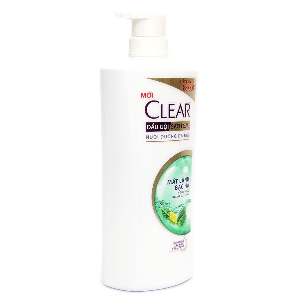 Dầu gội sạch gàu Clear mát lạnh bạc hà 874ml